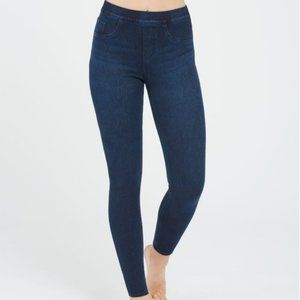 SPANX Jean-ish Ankle Leggings 20018R Size L dark blue